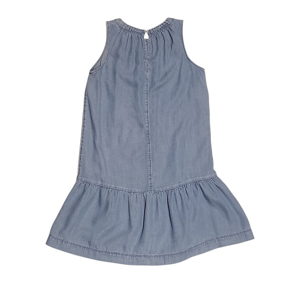 LOFT Chambray Blue Lightweight Denim Drop Waist Popover Tank Dress Size XXS - Picture 6 of 10